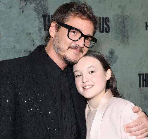 Bella Ramsey and Pedro Pascal at the last of us premiere